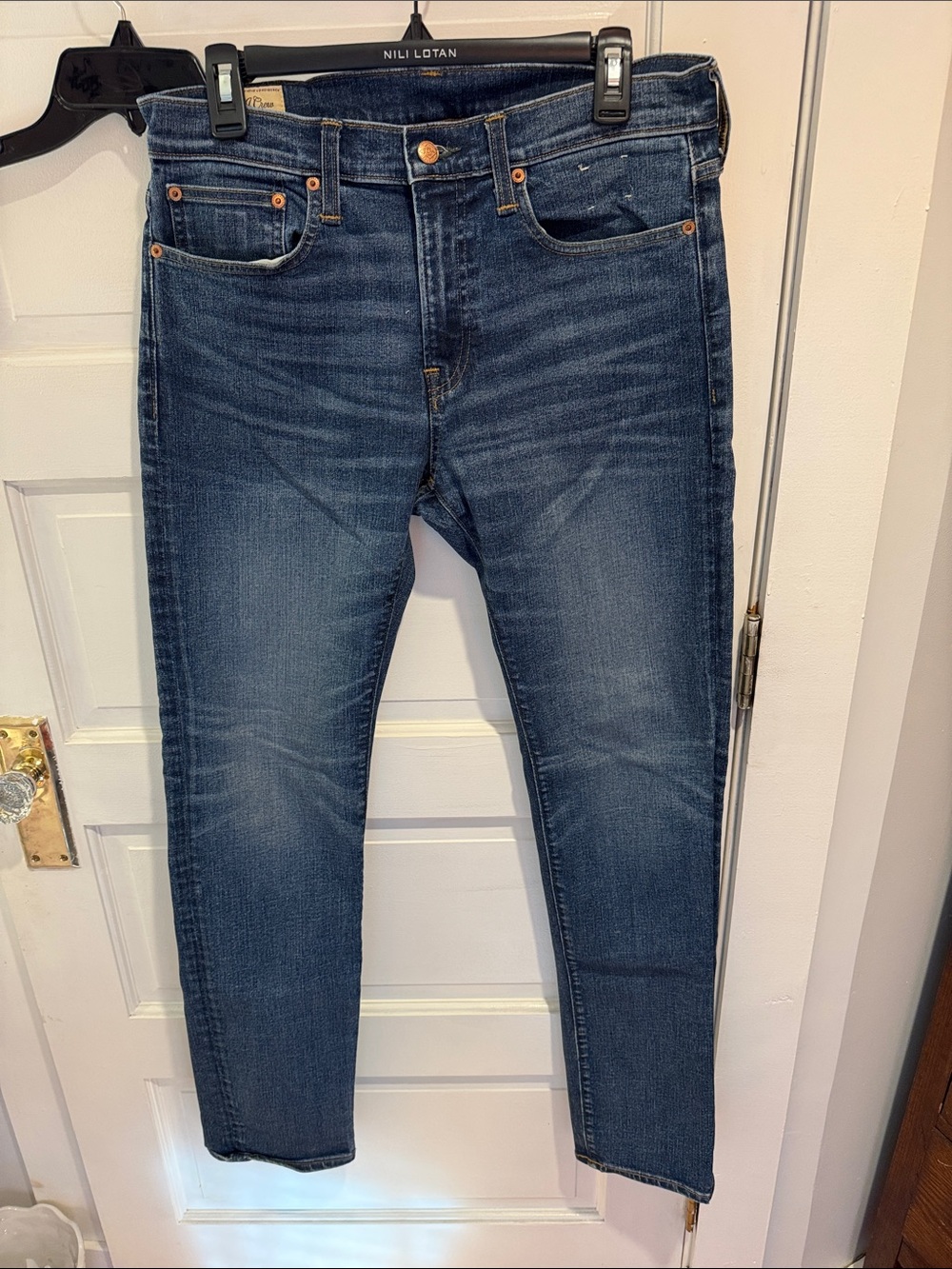 J. Crew Men's Skinny Jeans in Dark Blue Denim